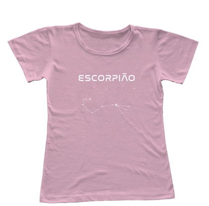 Camiseta Babylook Constelação de Escorpião