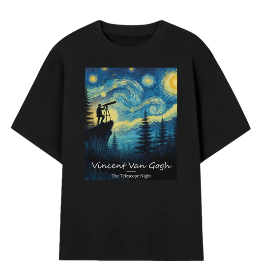 Camiseta Oversized Van Gogh: A Noite do Telescópio