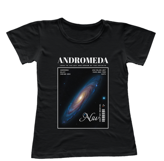 Camiseta Babylook Andromeda Galaxy