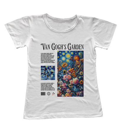 Camiseta Babylook Jardim de Van Gogh
