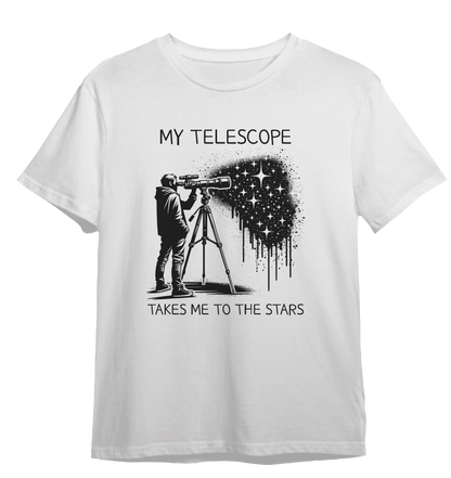 Camiseta Meu Telescópio Me Leva Até as Estrelas