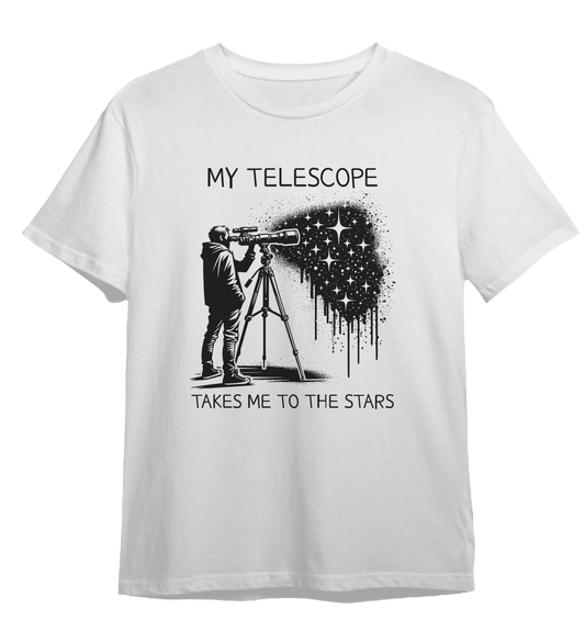 Camiseta Meu Telescópio Me Leva Até as Estrelas