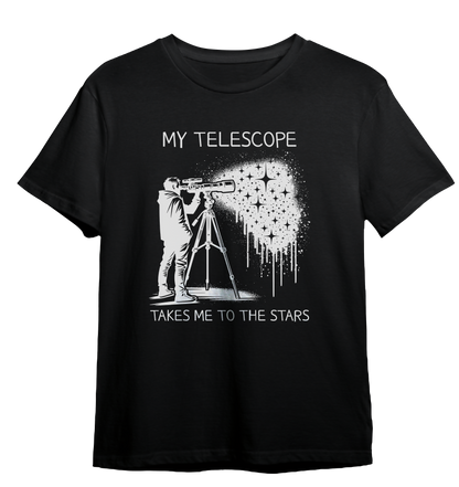Camiseta Meu Telescópio Me Leva Até as Estrelas