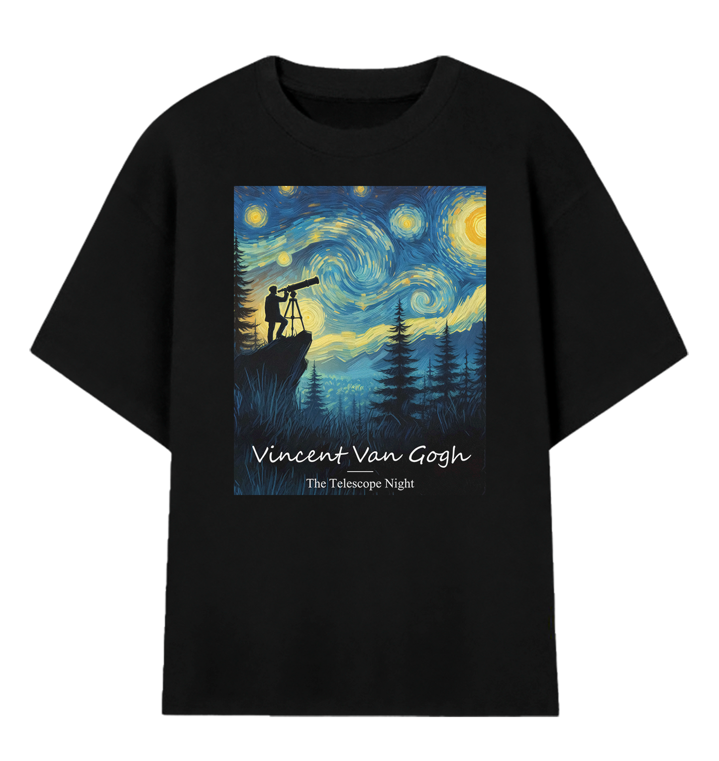 Camiseta Oversized Van Gogh: A Noite do Telescópio