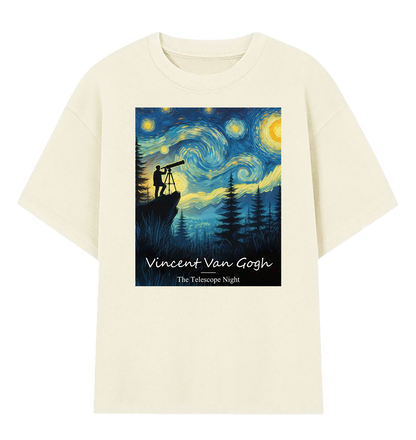 Camiseta Oversized Van Gogh: A Noite do Telescópio