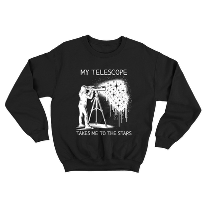Moletom s/Capuz Meu Telescópio Me Leva Até as Estrelas
